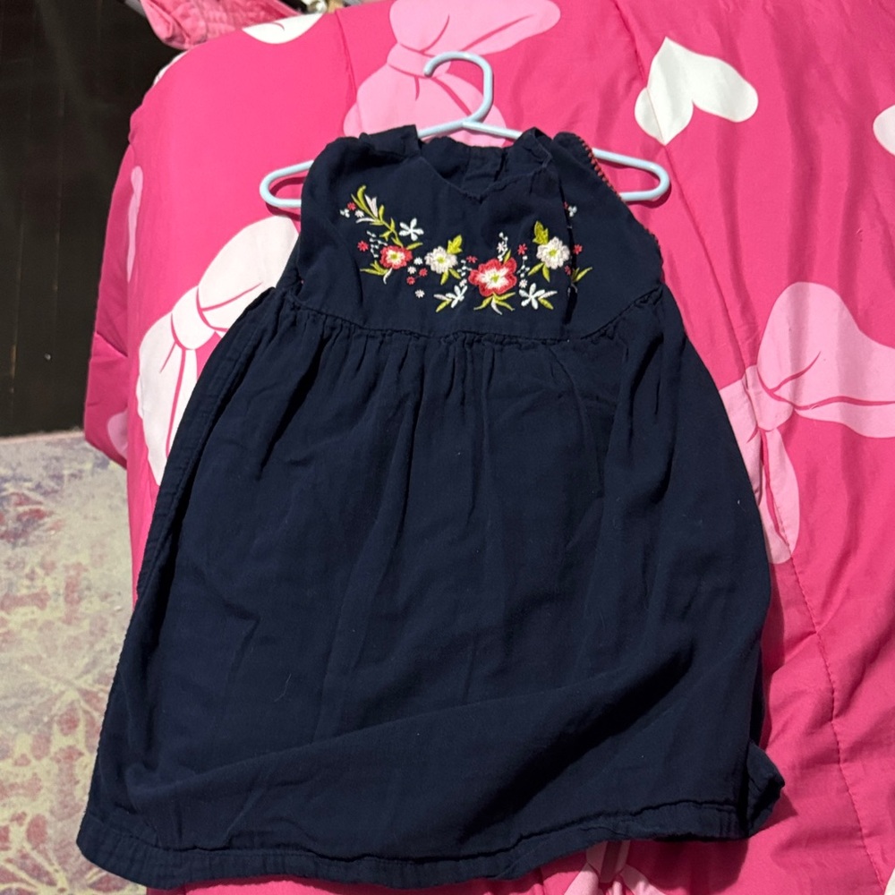 GAP Kids Navy Dress with Floral Accents